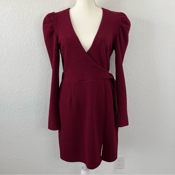 MINKPINK Textured Puff Sleeve Dress - Picture 1 of 12